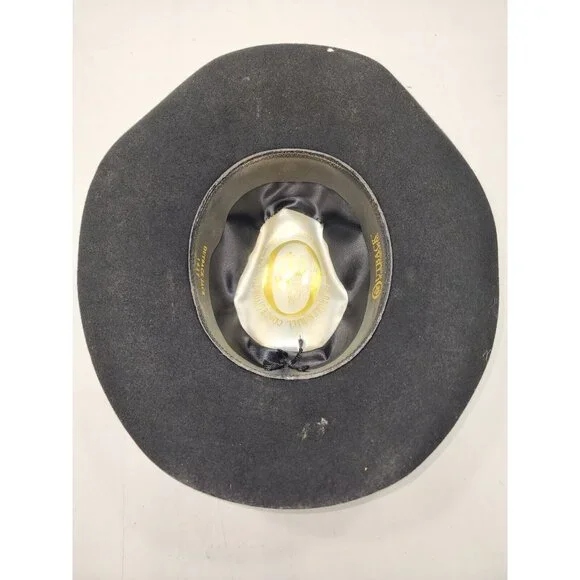 Outback Trading Co. Broken Hill Collection Mens Wool Cowboy Hat Black Size 6 7/8 - Picture 6 of 10
